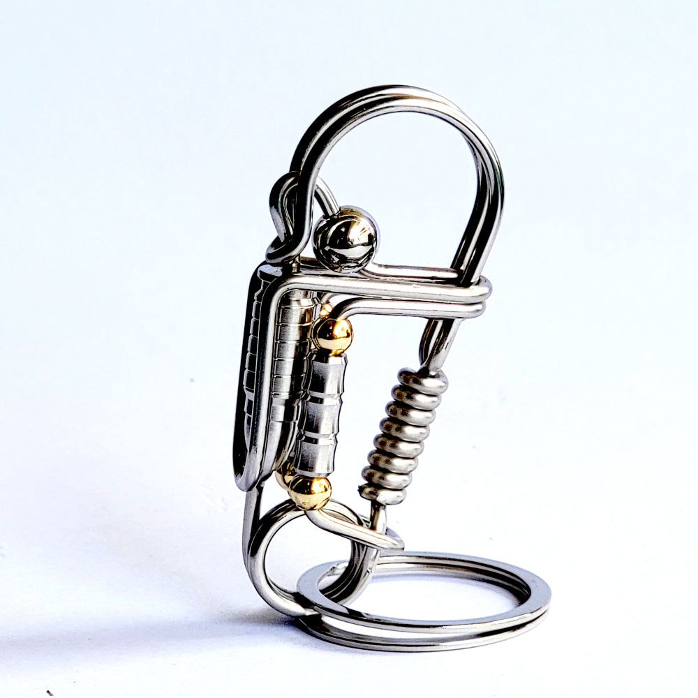 Bullet Keychain Key Ring - Handmade DIY Key Chain Clasps - Made from wire