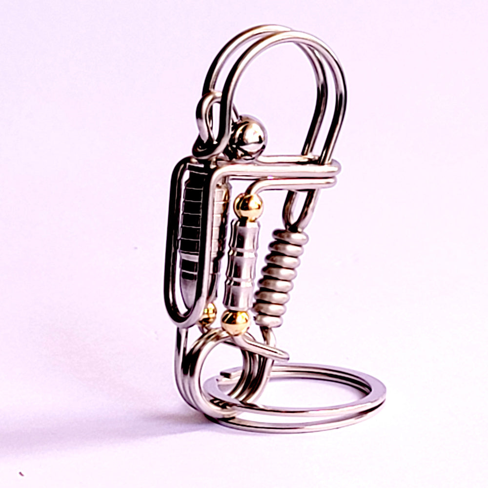 Bullet Keychain Key Ring - Handmade DIY Key Chain Clasps - Made from wire