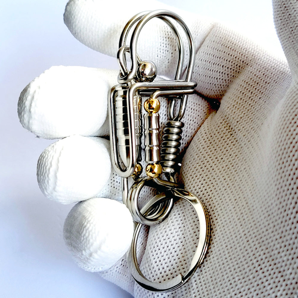 Bullet Keychain Key Ring - Handmade DIY Key Chain Clasps - Made from wire