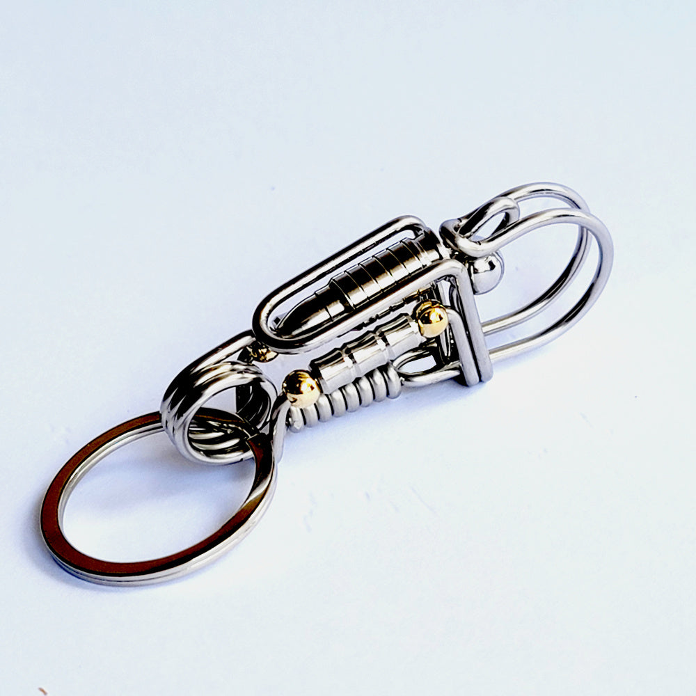 Bullet Keychain Key Ring - Handmade DIY Key Chain Clasps - Made from wire