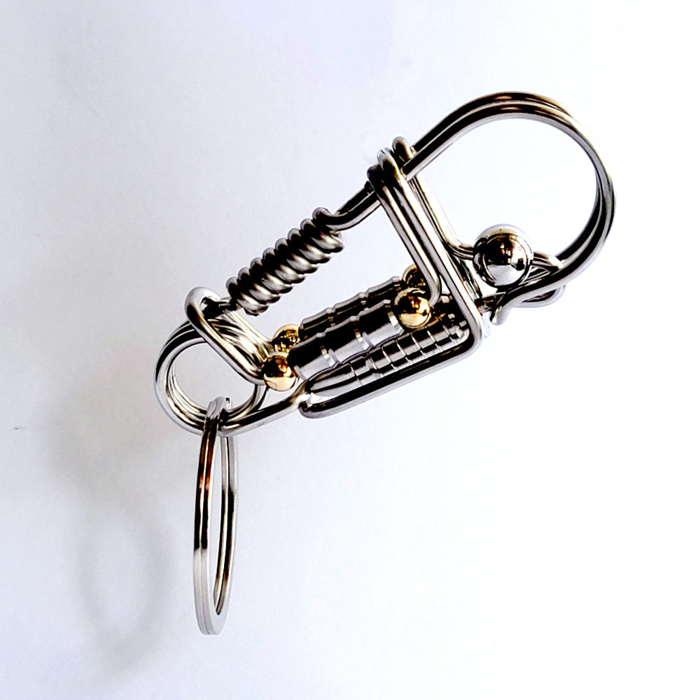 Bullet Keychain Key Ring - Handmade DIY Key Chain Clasps - Made from wire