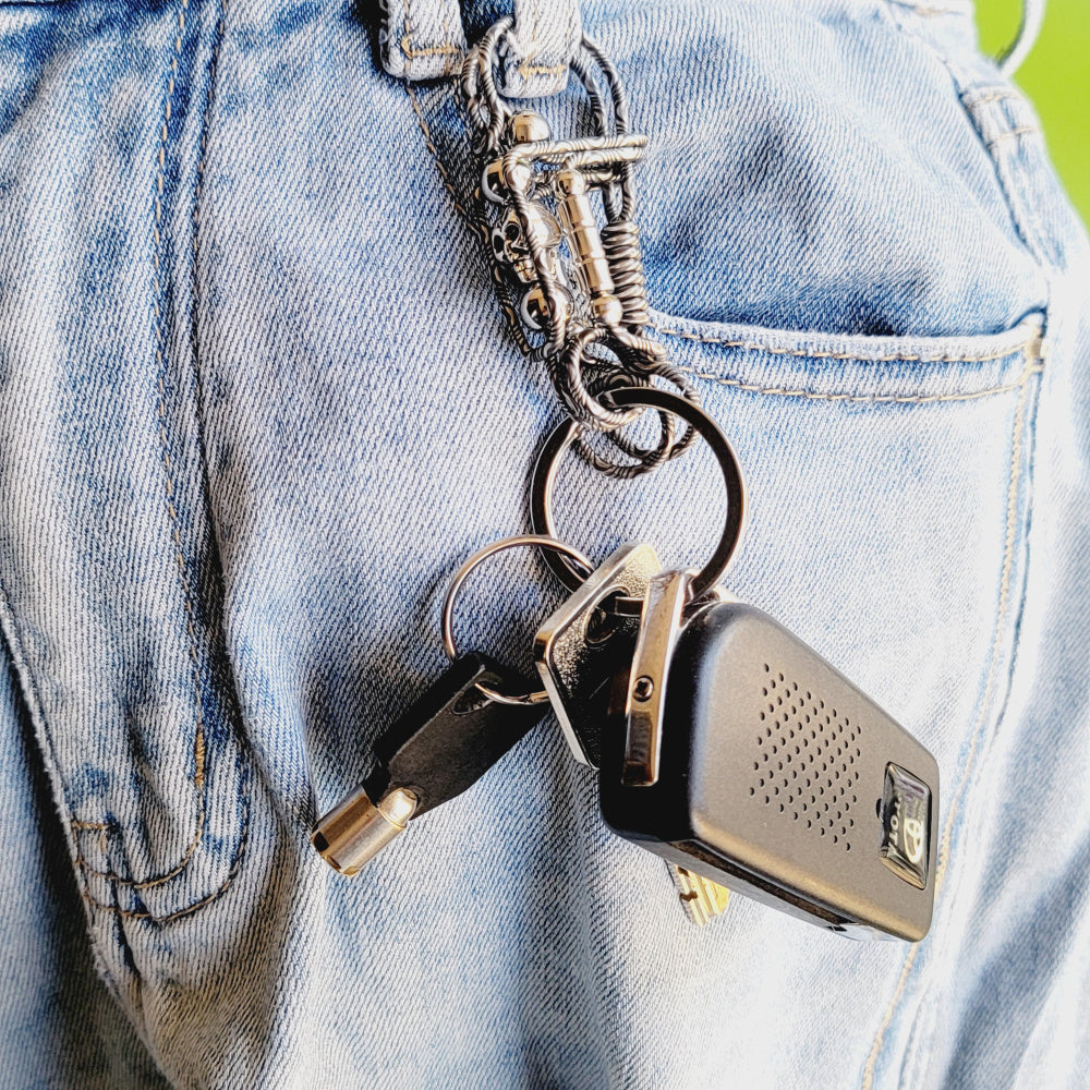 Wire Wrapped Skull Key ring Keychain Hooks - Creative Unique Carve Pattern Gifts