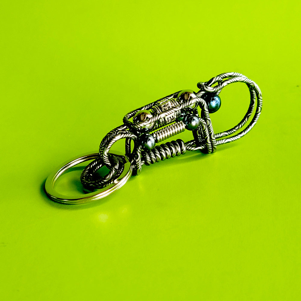 Creative novelty gift-wire wrapped key ring hook