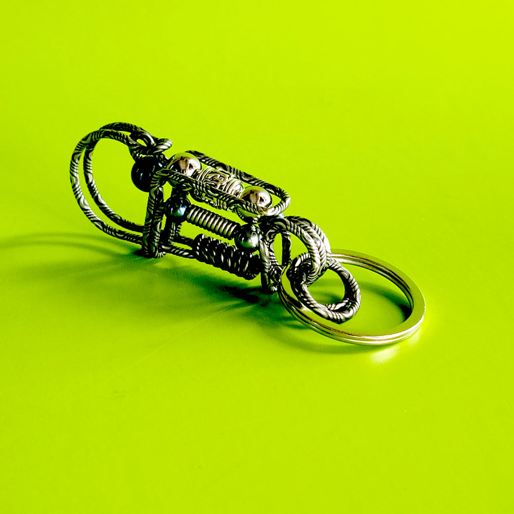 Creative novelty gift-wire wrapped key ring hook