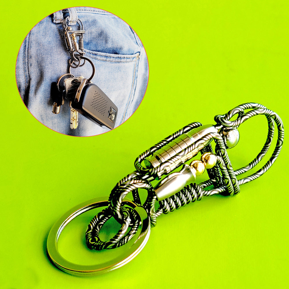 Wire Wrapping Bullet Keychain Hooks - Creative Unique Carve Pattern Gifts