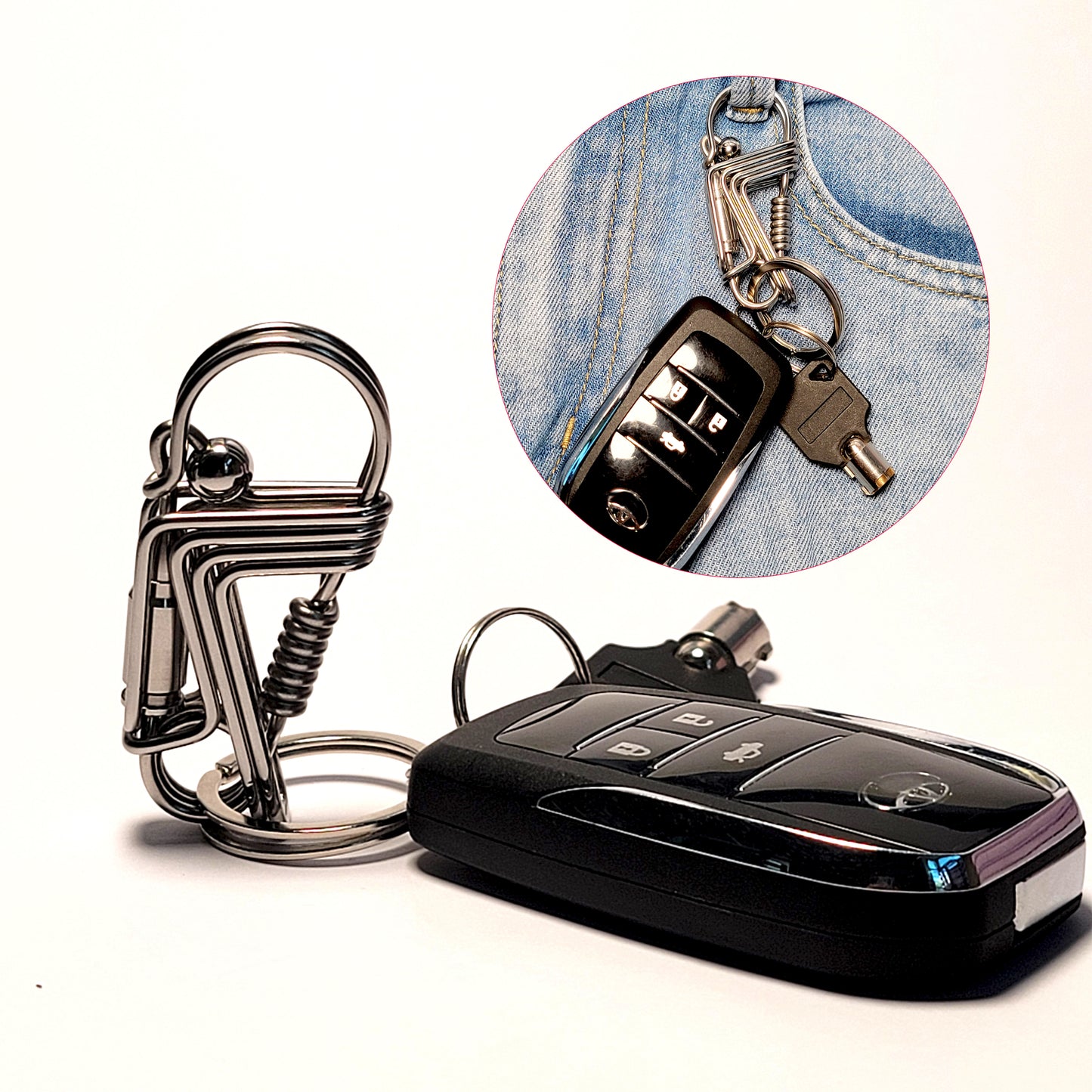 Creative wire keychain