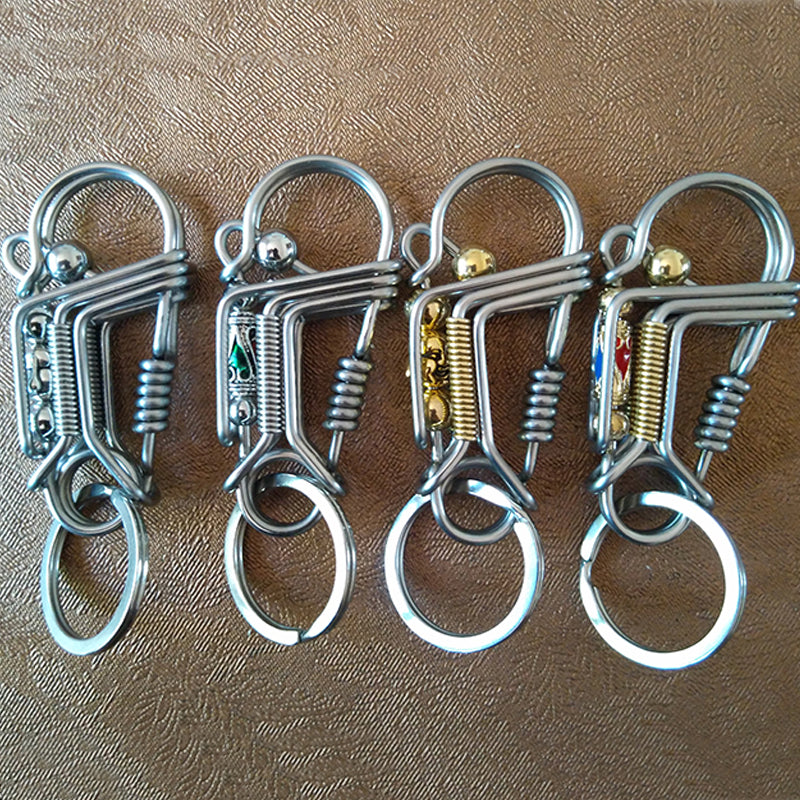 Handmade Wire Keychain Gift Creative Car DIY Key Chain Clip Hook